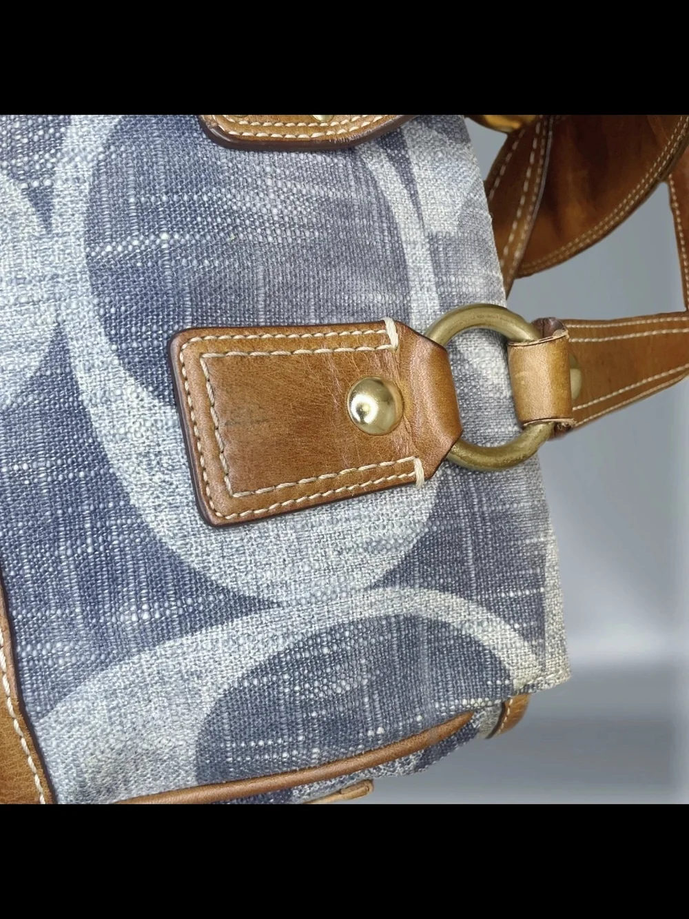 Coach Denim Mandy Legacy Handbag